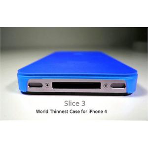 英国Pinlo Slice3 iPhone4手机保护套 超薄0.35mm透明蓝