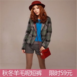 薇趋势 2011韩版时尚女装秋冬装新品百搭短裤靴裤热裤 1551