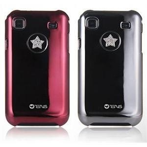 特价！ZENUS|三星Galaxy S i9000 jacket 镶钻彩壳送膜 星标酒红