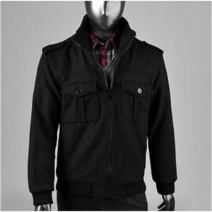 【品牌直供】2011秋冬装新品休闲加厚保暖韩版立领呢夹克外套棉大码男801-W50