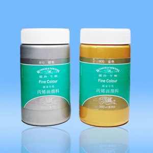 温莎牛顿丙烯颜料 300ml 墙绘颜料|金色|银色