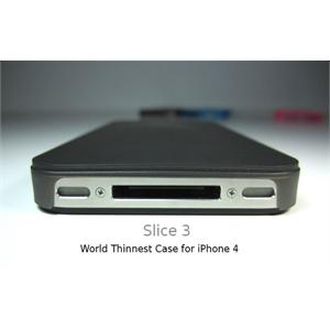 英国Pinlo Slice3 iPhone4手机保护套 超薄0.35mm透明黑