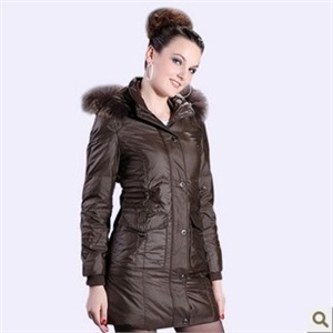 2011秋冬新品恒源祥 羽绒服 女装 正品 中长款 B-8603 收腰 外套