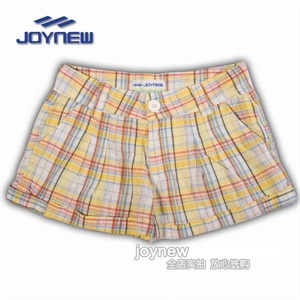 JoyNew 2011 全新炫丽时尚女格子短裤