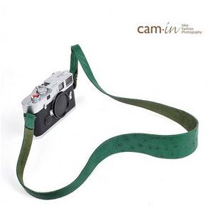 Cam-in 真皮相机背带 鸵鸟皮背带 F款 墨绿色 CAM2503