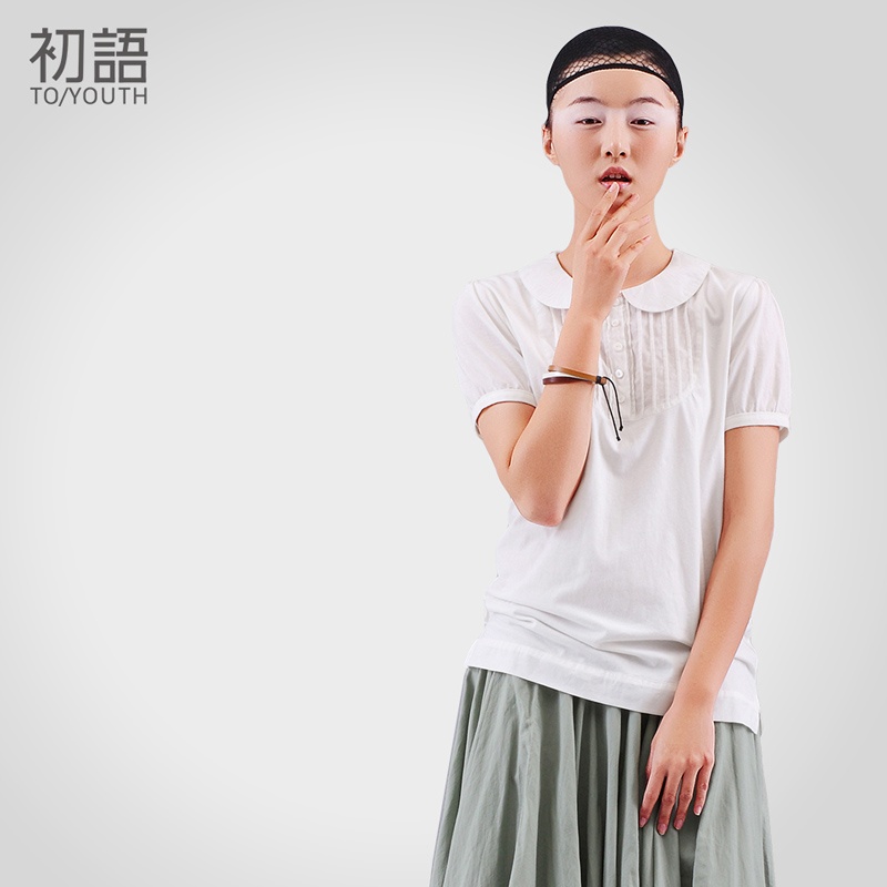 【<em>初语</em>衬衫】<em>初语女装</em>2014新品彼得潘 娃娃领
