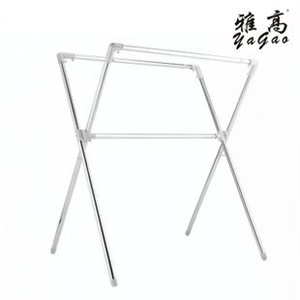 雅高 正品不锈钢 落地折叠晾衣架 晾衣架 X型晒衣架 双杆伸缩晒
