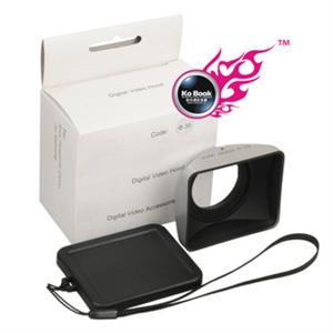 美侬 DVb-30mm 卡口 摄像机DV方形遮光罩 带镜头盖 (银色)