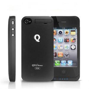 QYG iPhone 4 4S背夹电池 FC8 外挂电池保护套外壳 黑白 配件