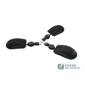 极智 S211有线光电鼠标 卷线式 伸缩式鼠标