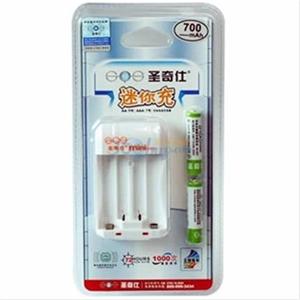 圣奇仕（sunqs） S601-AAA700 迷你充电器 含两节电池