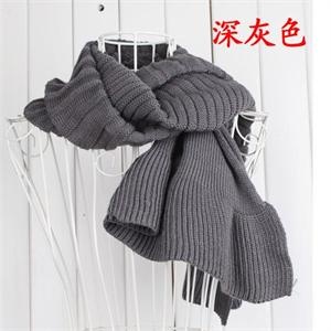想飘内衣 妮可思保暖休闲毛线鱼尾围巾/披肩（深灰色）