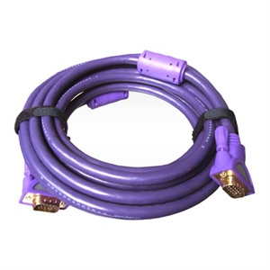 【当当自营】 MillionWell 金佳佰业 紫色VGA3+6逐行液晶显示线 5米 24K镀金版 M/M
