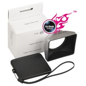 美侬 DVb-43mm 卡口 摄像机DV方形遮光罩 带镜头盖 (银色)