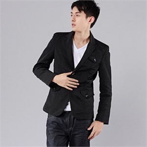 英伦韩版修身肩章男式休闲西装 西服 男 F9908