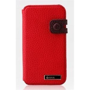 韩国Zenus 英伦风 iphone 4 4S 左右翻 保护套 手机套 红色
