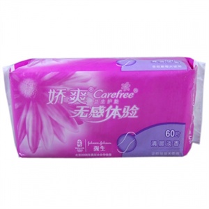 娇爽 无感体验超薄透气卫生护垫清香型30*2