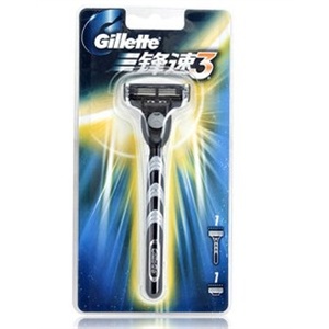 Gillette 正品吉列锋速3刀架含1刀片 新装上市