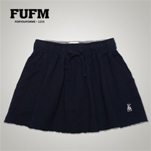 FUFM由你由我 女式松紧宽腰带纯色 短裙 W11MSR997