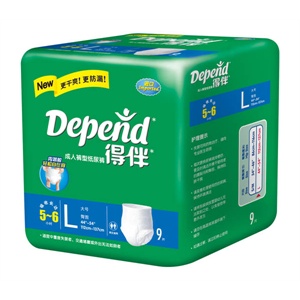 得伴 超强吸收裤型纸尿裤L号9片