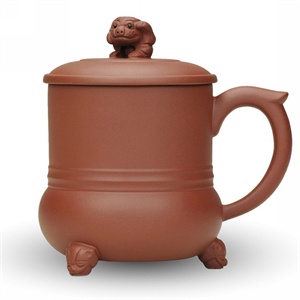 【大彬堂】宜兴紫 砂 220ml三足貔貅茶杯 茶具/水杯1123