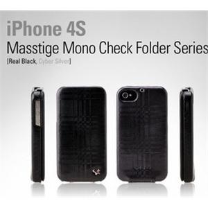 韩国Zenus 新款碳元素 iphone 4 4S 皮套 保护套 翻盖手机套 黑色