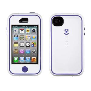嗜血判官Speck MightyVault for iPhone 4S/4 超人保护壳 白镶蓝