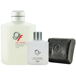 GF 高夫 男士无与伦比保湿套装(洁面皂100g+爽肤露{中油125ml}+爽肤水30ml）