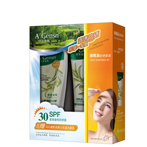 安安 金纯橄榄油防晒套装60g SPF30送洁面乳50g