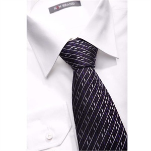 【nonbrand】高端100%桑蚕丝深紫色碎花领带16