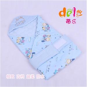 蒂乐 竹纤维绗缝高档婴儿抱被 全棉印花 DL512AB