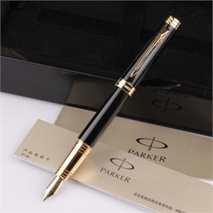 Parker/派克新品首席纯黑丽雅金夹墨水笔/钢笔