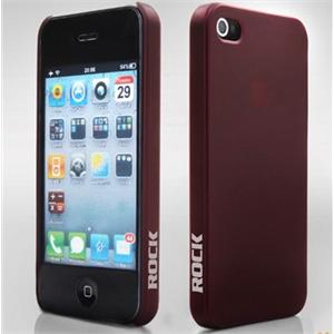 ROCK 苹果 iphone 4代 裸壳 背壳 保护壳 手机套 极限超薄 酒红