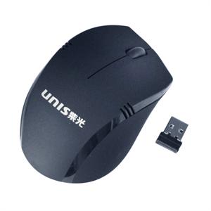 紫光 S-100(USB) 2.4G 10米无线光电鼠标 黑色 超值热卖