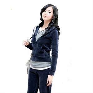 至in尚品 2012春装新款 韩版百搭长袖连帽运动休闲套装 女装