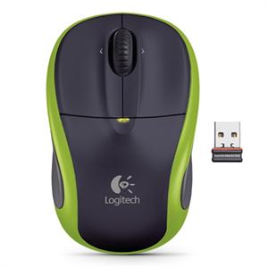 罗技（Logitech）M305 笔记本型无线光学鼠标 黑色绿边