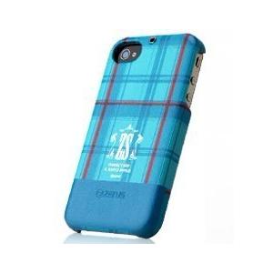 韩国 Zenus bar Series iphone 4 4S外壳 保护套 手机套 蓝格纹