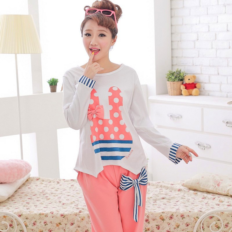 【AIOSE春季新品长袖<em>棉睡衣</em>女 唯美<em>女士</em>睡衣