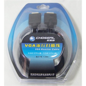 秋叶原 VGA线 Q-550 电脑接液晶电视 投影 3米