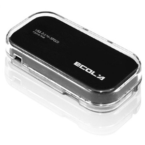 【当当自营】宜客莱 Mego系列水晶多彩4口USB集线器（钢琴黑）USB-HUB04BK