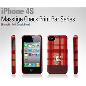 韩国 Zenus bar Series iphone 4 4S外壳 保护套 手机套 红格纹