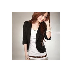 coverlooks 一粒扣7分袖小西装