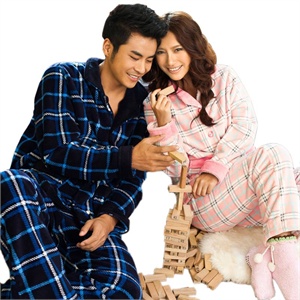 2011秋季新品 新款歌瑞尔恋恋格韵珊瑚绒情侣家居服睡衣套装