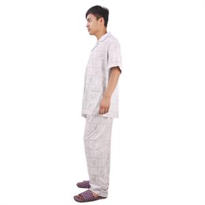 乔安-男款纯棉半袖情侣家居睡衣YCL-0311灰色 L左