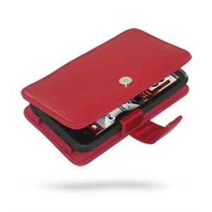 香港Springhk HTC Desire hd a9191 真皮皮套 手机套 保护套 红色