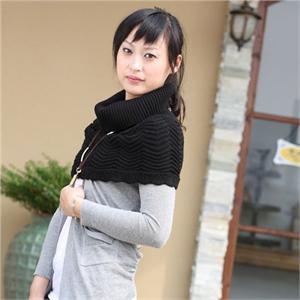 想飘内衣 妮可思时尚百搭魔力毛线围脖/披肩（黑色）