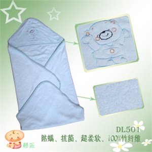 上海名牌*防螨、抗菌、超柔软、蒂乐竹纤维婴儿抱被/抱毯DL501