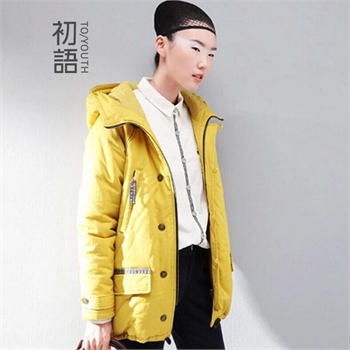秋冬新款 初语 民族风<em>刺绣宽松连帽外套</em>棉衣 3