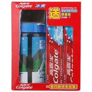 高露洁 冰爽薄荷牙膏180g双支装送百宝罐