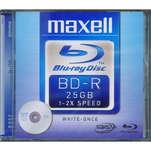 MAXELL 麦克赛尔 万胜 BD-R 4X 25G 蓝光刻录光盘 一次性单片装